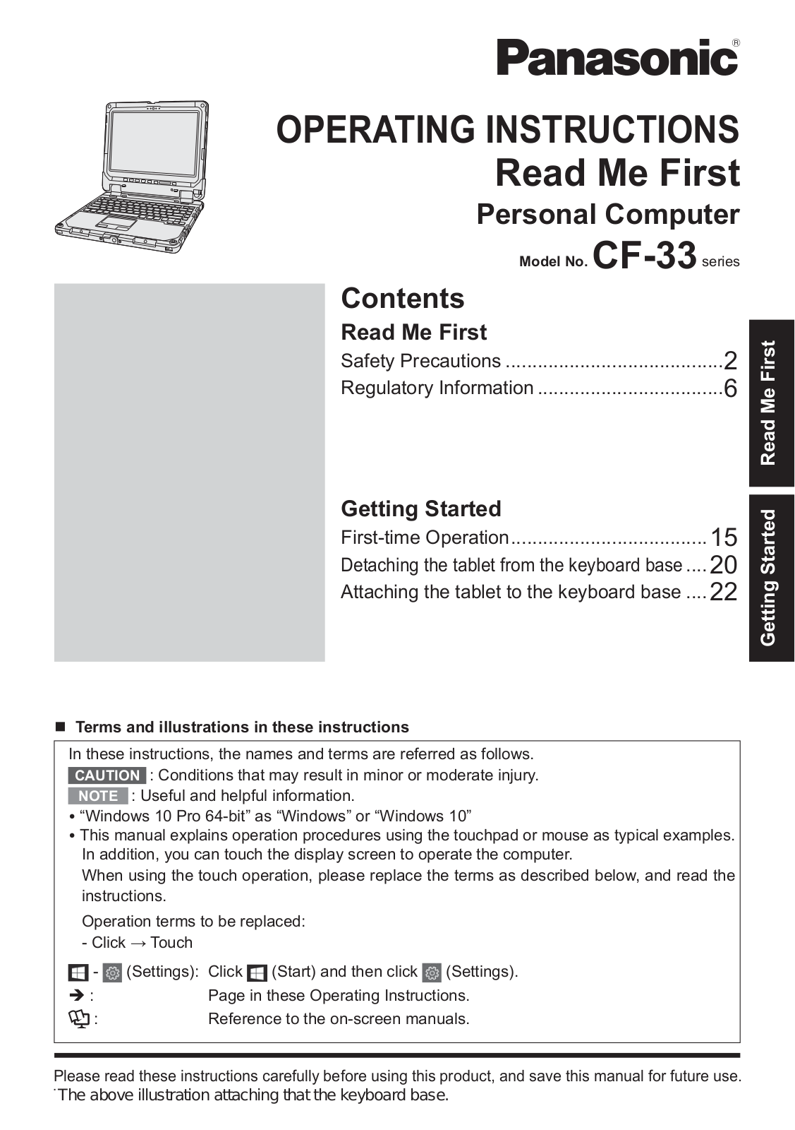 Panasonic 9TGWW18A, 9TGWL15A, 9TGWW16A User Manual