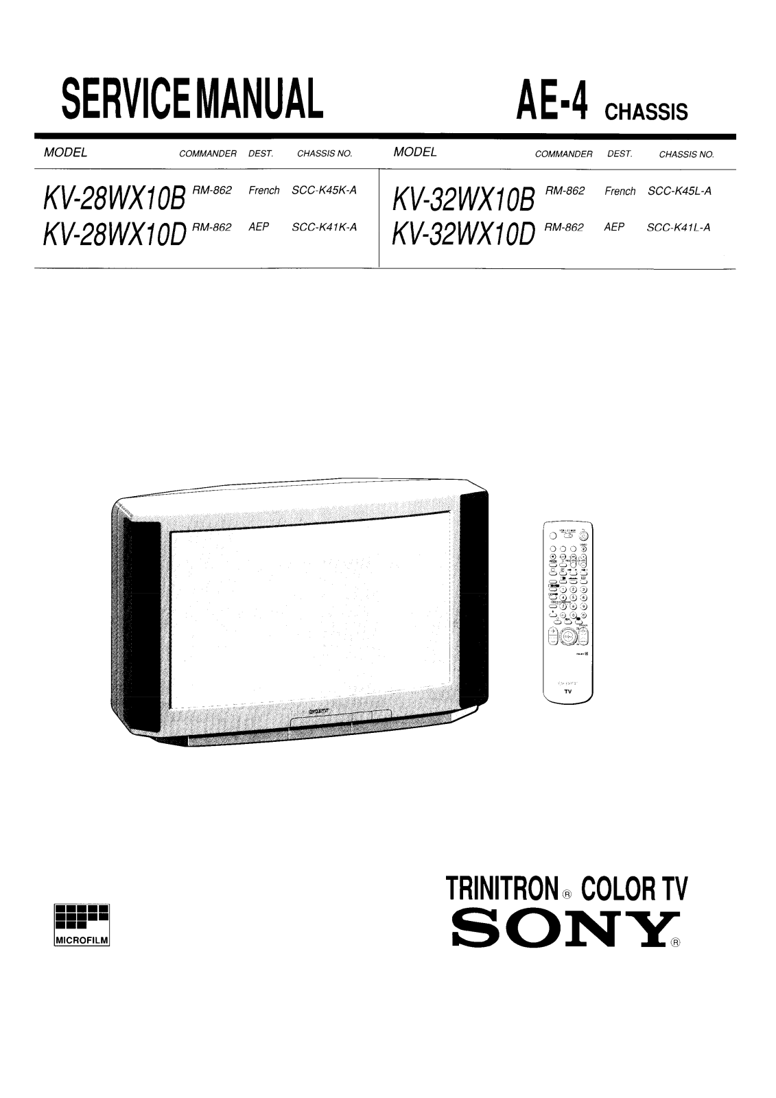 Sony KV-25X3A, KV-25X3B, KV-25X3D, KV-25X3E SERVICE MANUAL 7