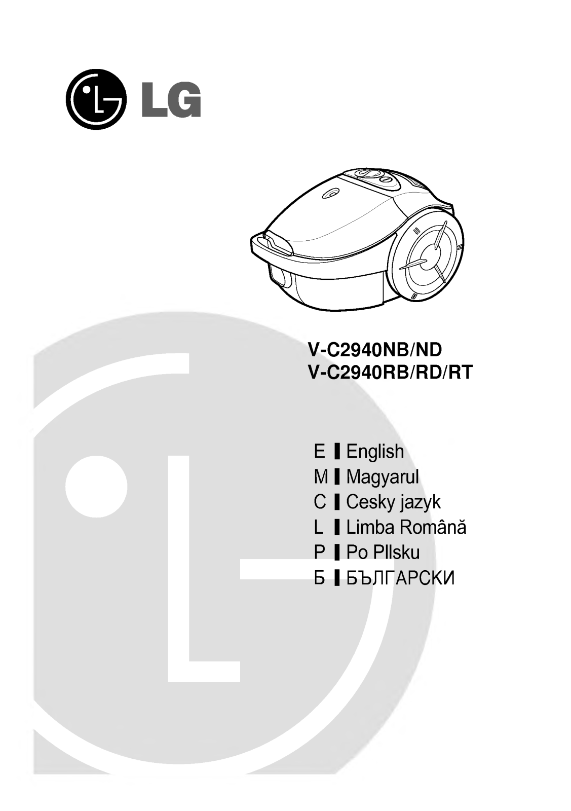 Lg V-C2940NB, V-C2940RD, VTC2940ND User Manual