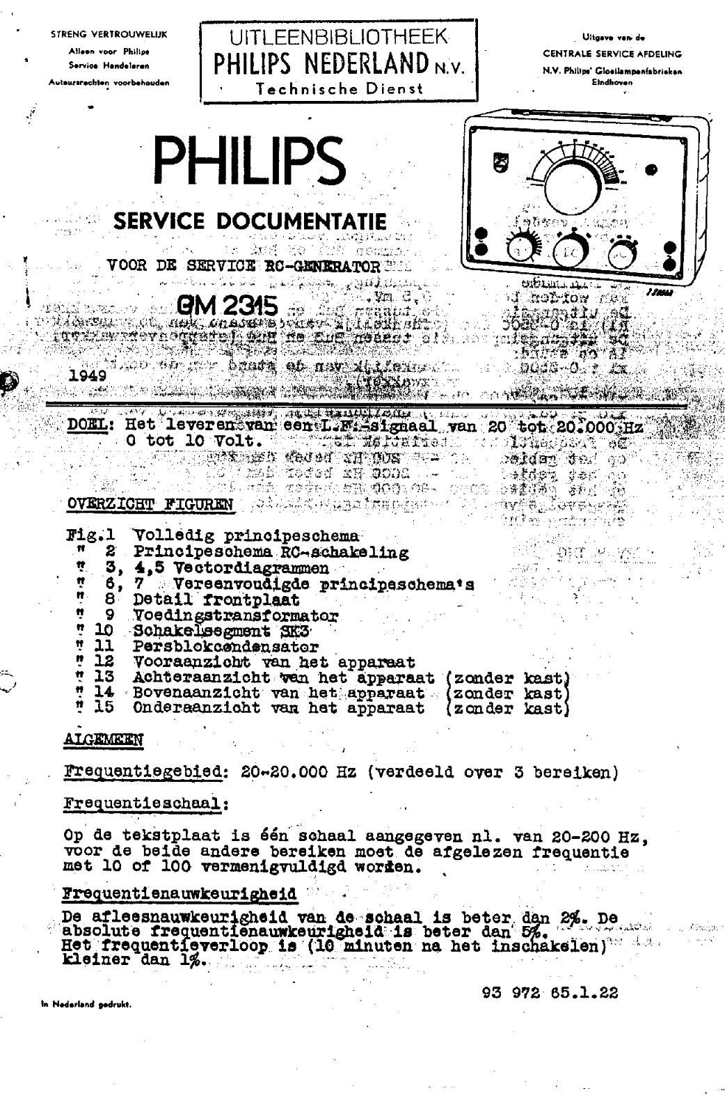 Philips gm2315 schematic