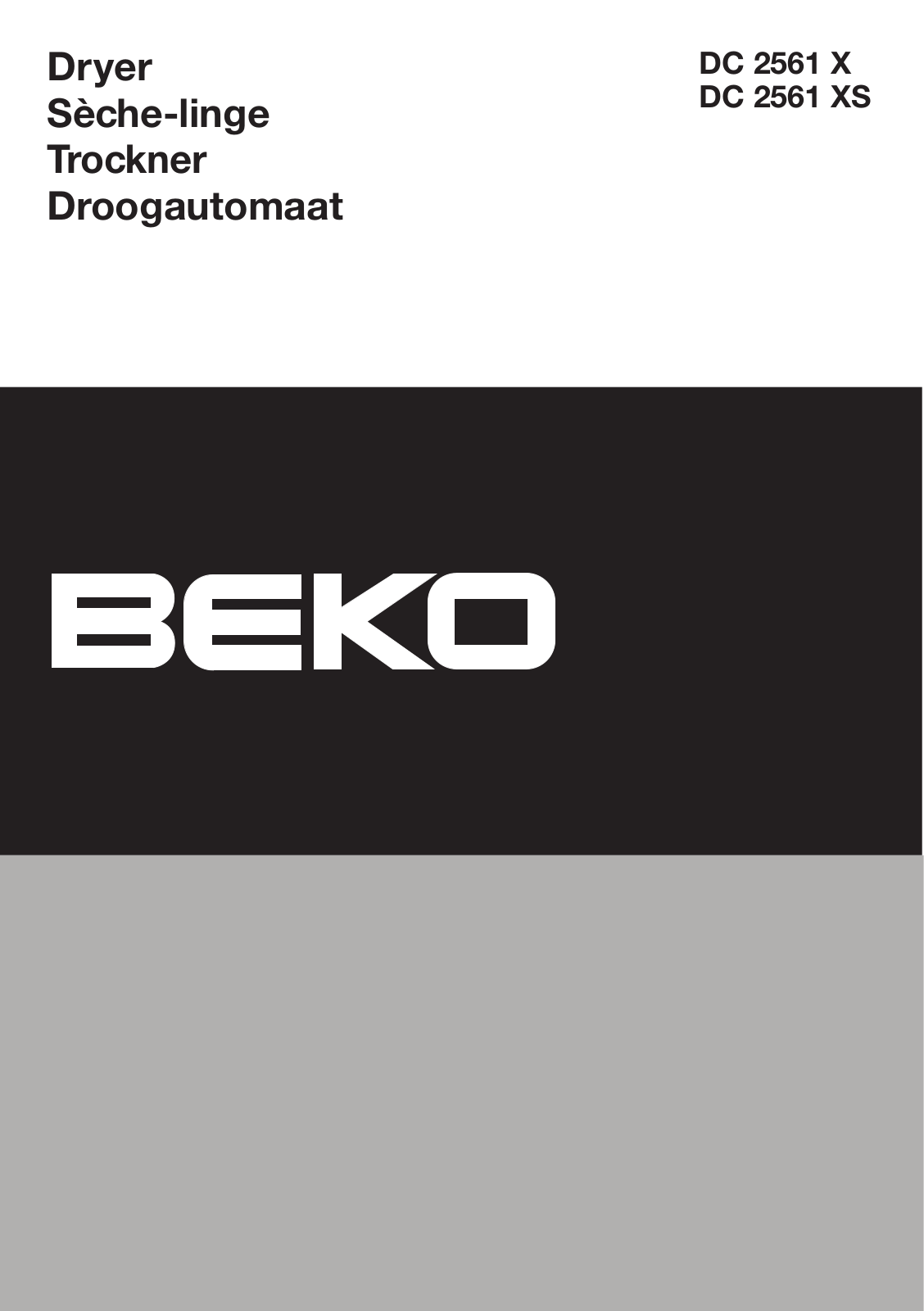 BEKO DC 2561 X User Manual