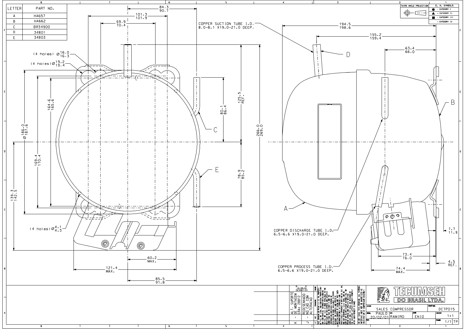 Tecumseh TPH1410YDS Drawing Data