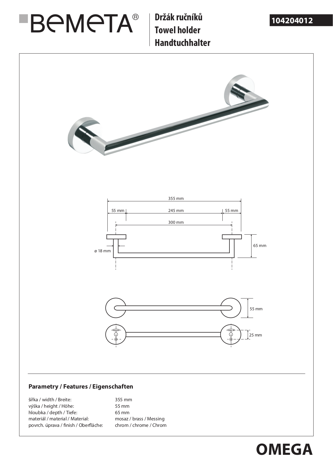 Bemeta Omega 104204012 User guide