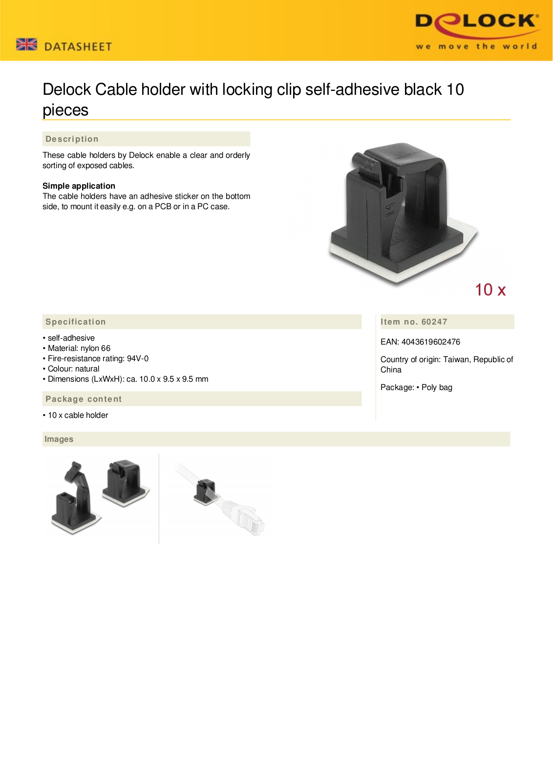 DELOCK 60247 Datasheet - ManualMachine.com