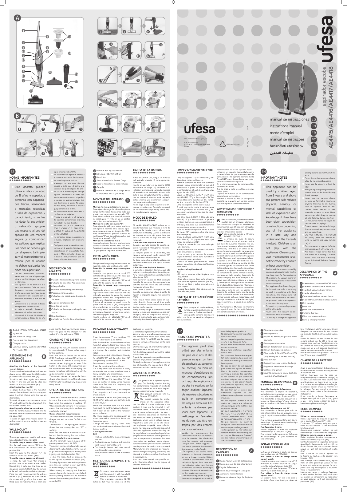 Ufesa AE4418 User Manual