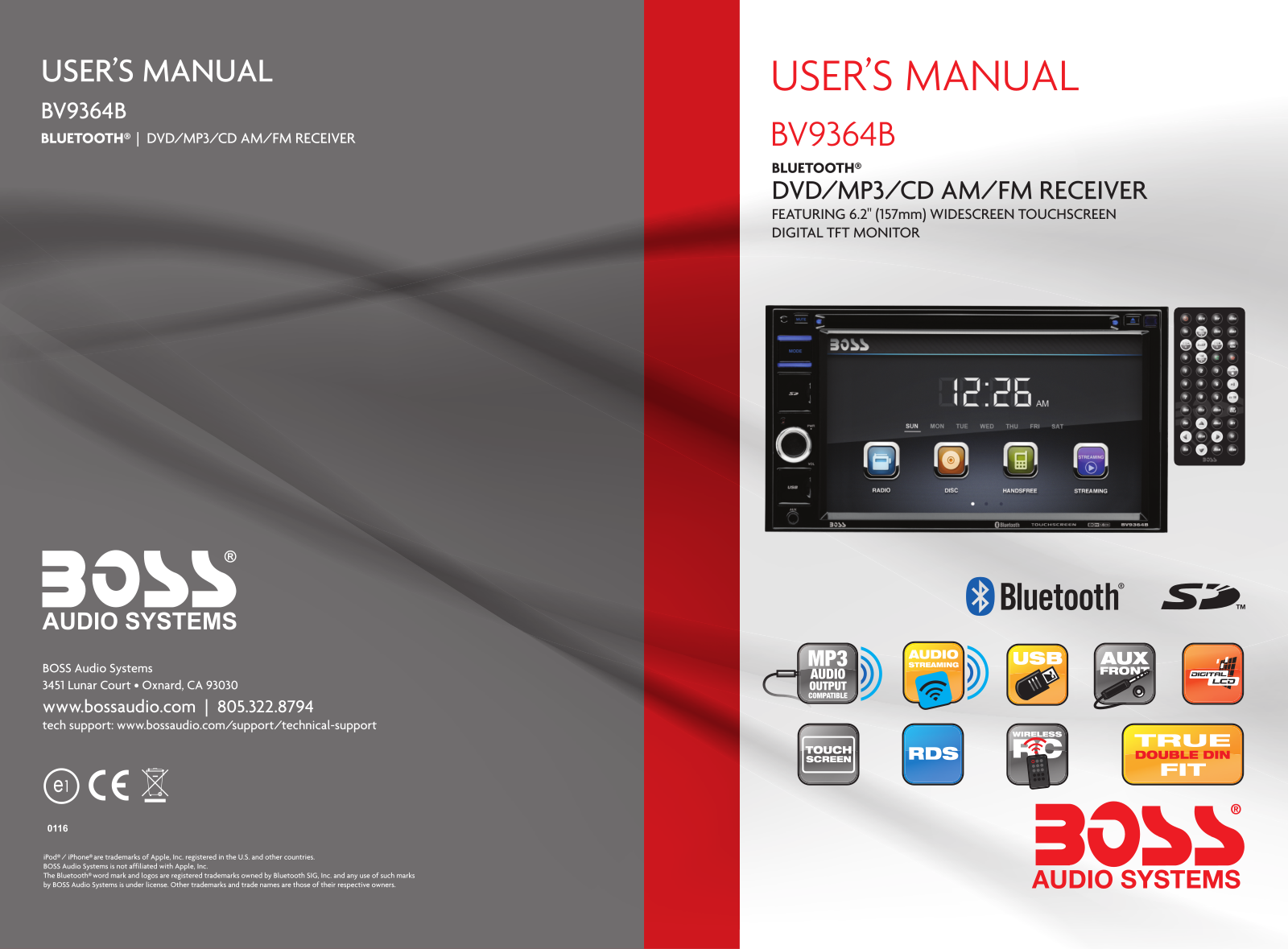 Boss Audio BV9364B User Manual