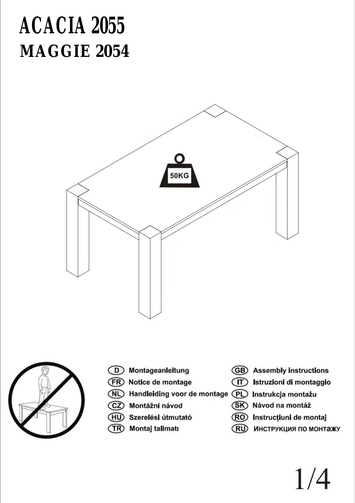 Home affaire Maggie Assembly instructions