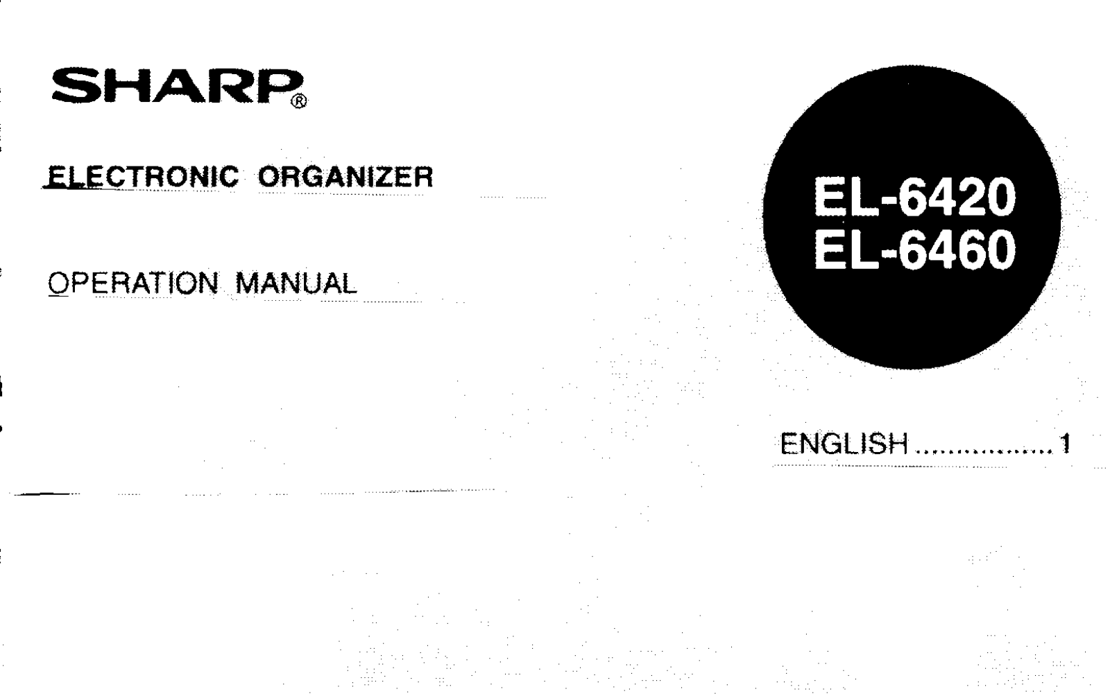Sharp EL-6420, EL-6460 Operation Manual