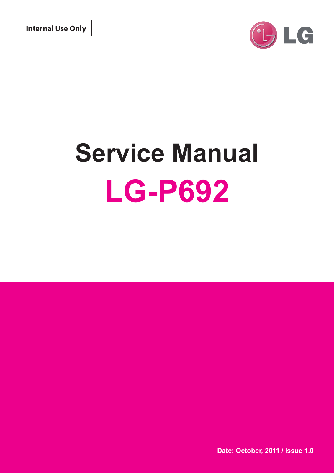 LG P692 Service Manual