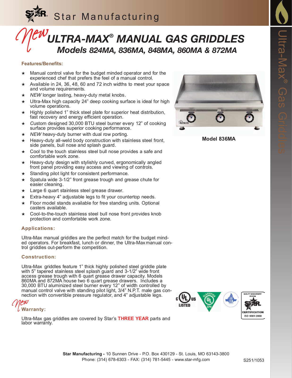 Star Manufacturing 824MA User Manual