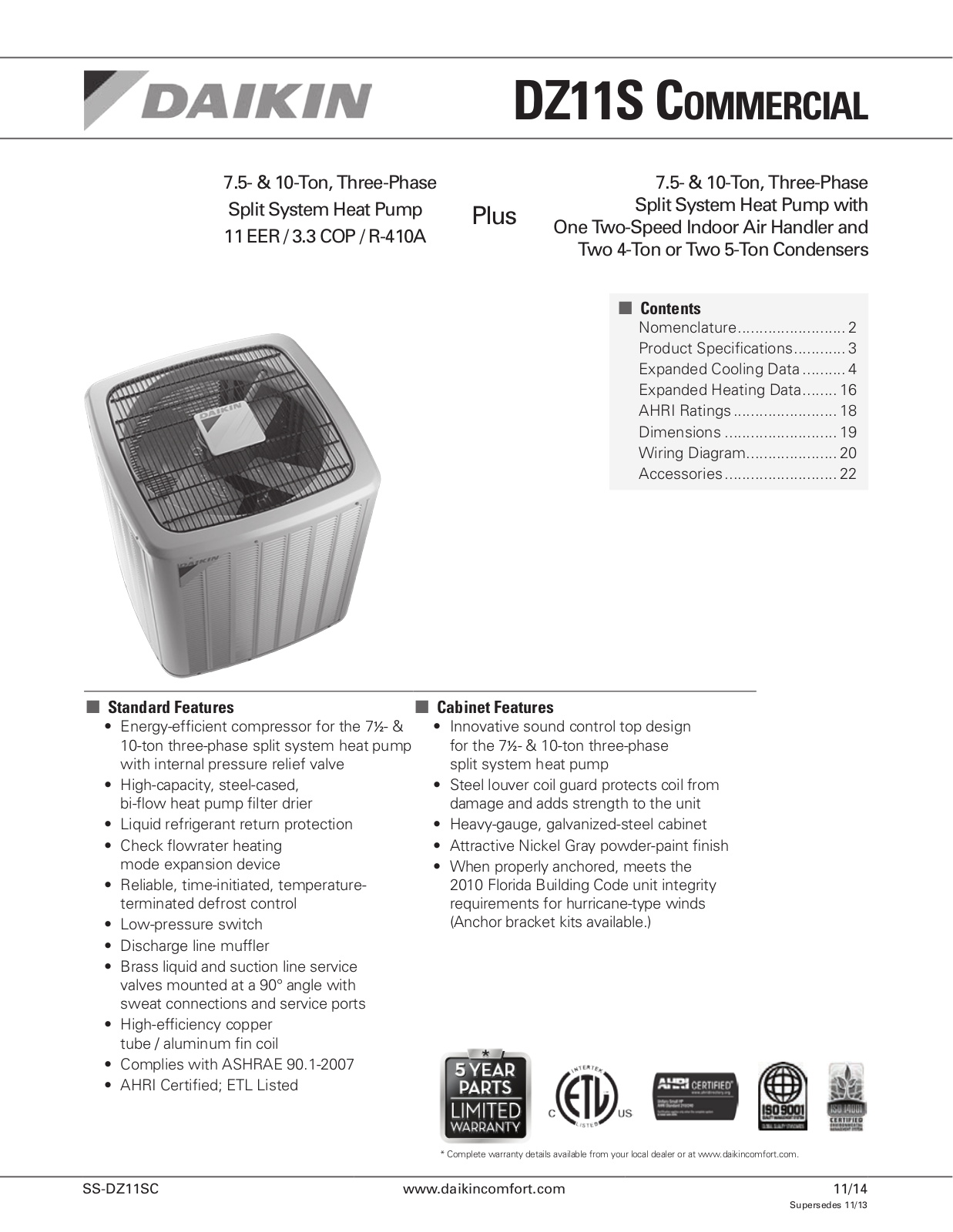 Goodman DZ11SA0903AA User Manual