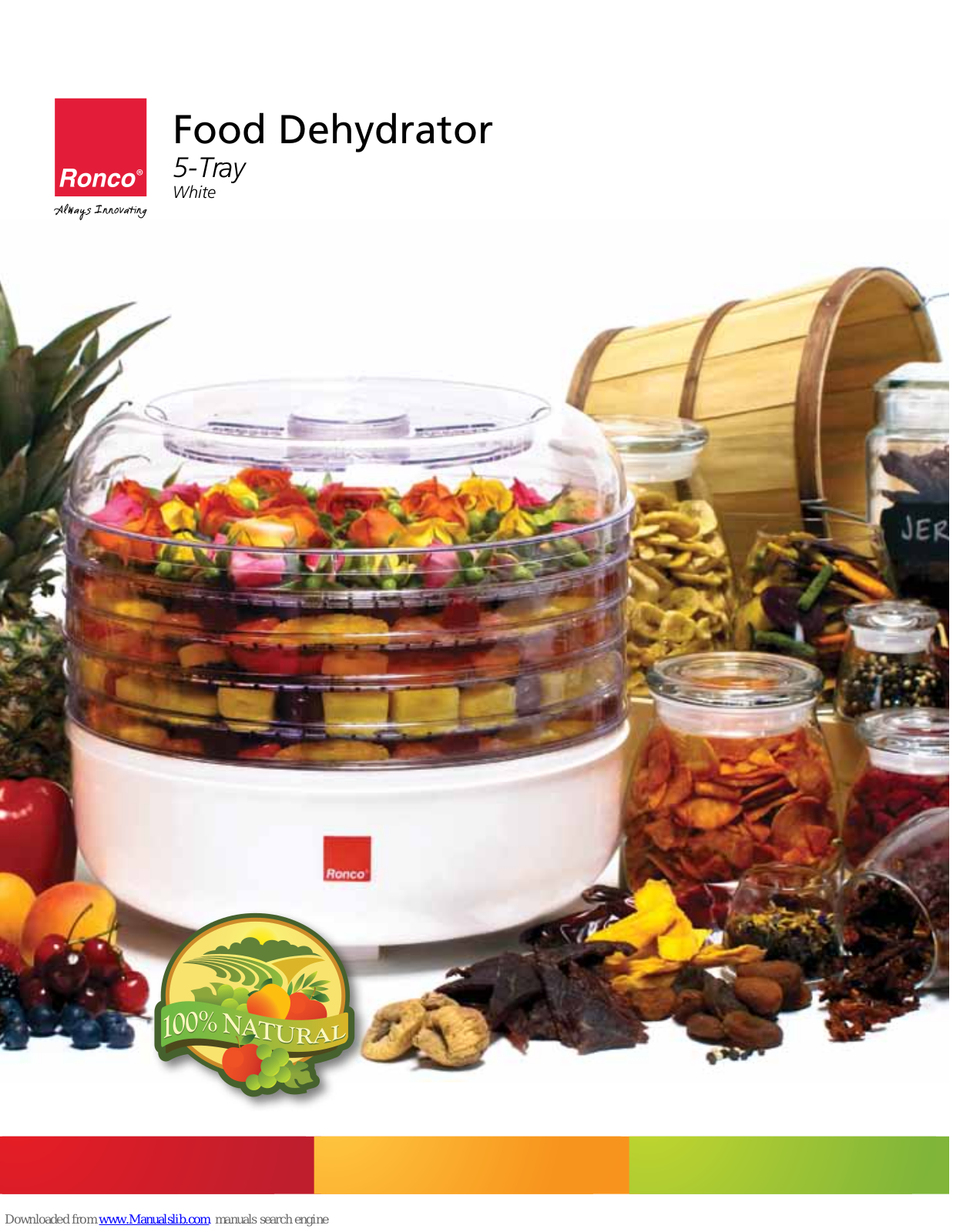 Ronco Food Dehydrator 5-Tray User Manual