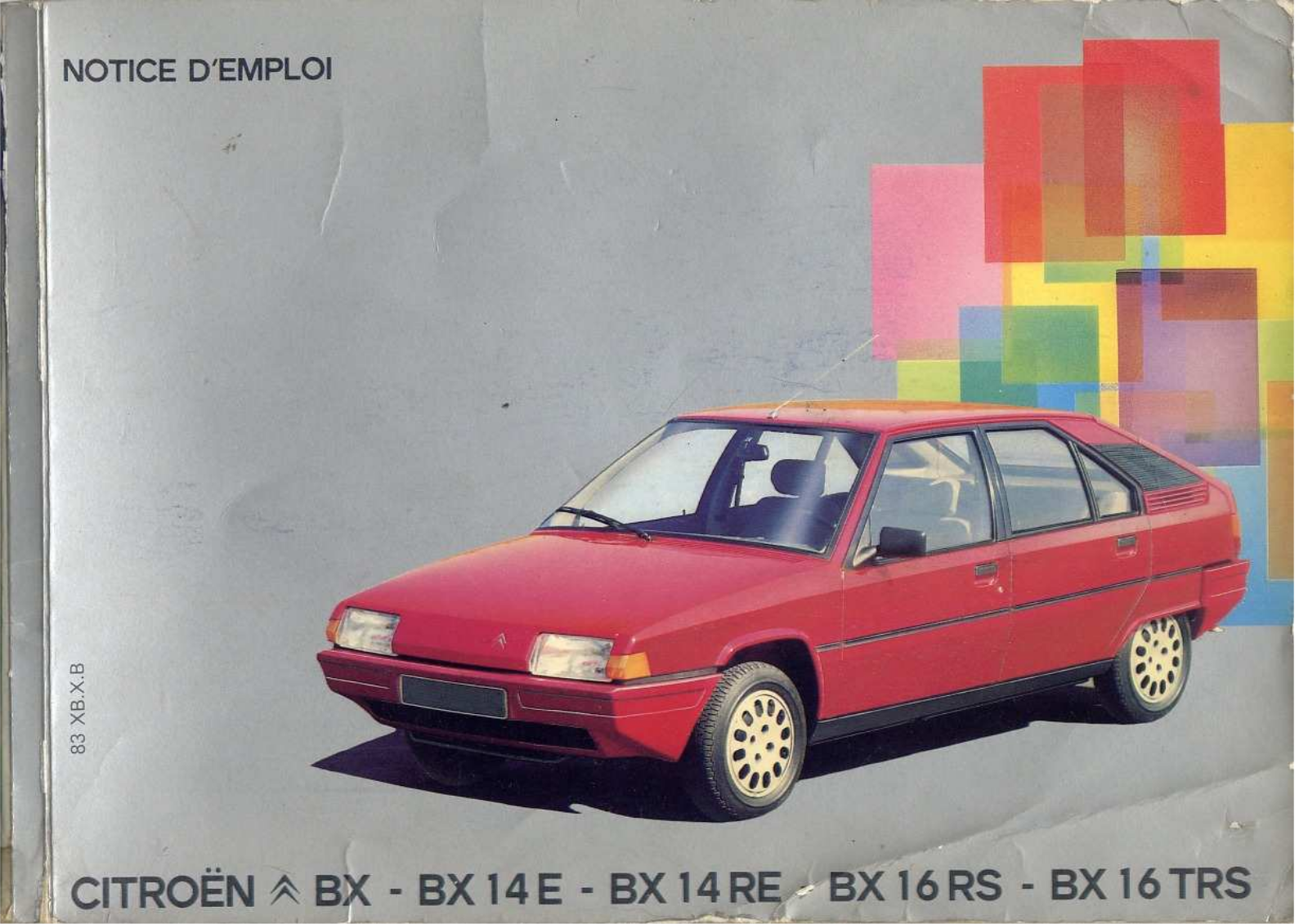 CITROEN BX14E, BX14RE, BX16RS, BX16TRS User Manual