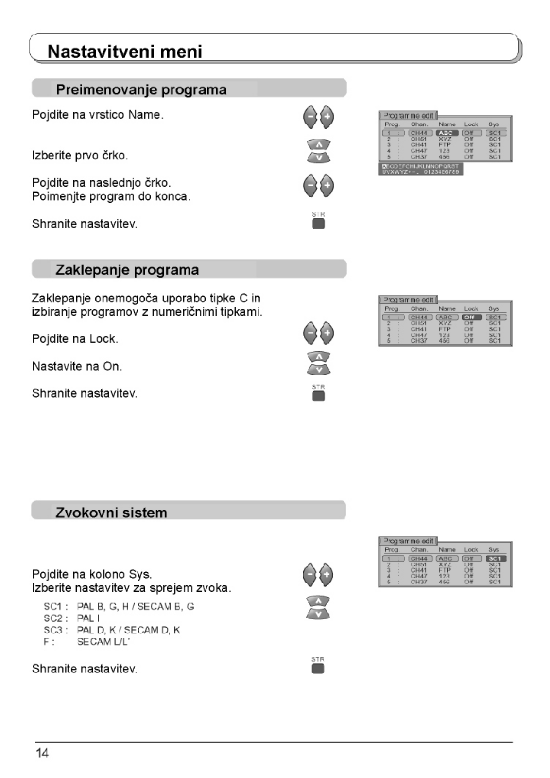 Panasonic TX-14LA1F, TX-17LA1P, TX-20LA1F, TX-20LA1P, TX-14LA1P Instructions Manual