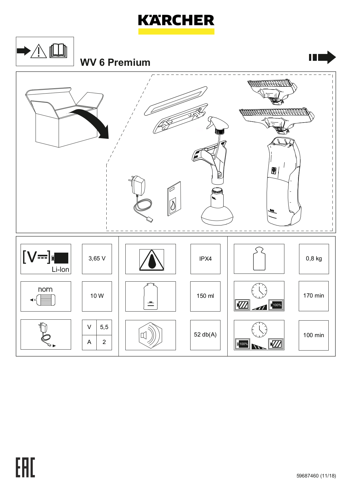 Karcher WV 6 Premium Instruction manual