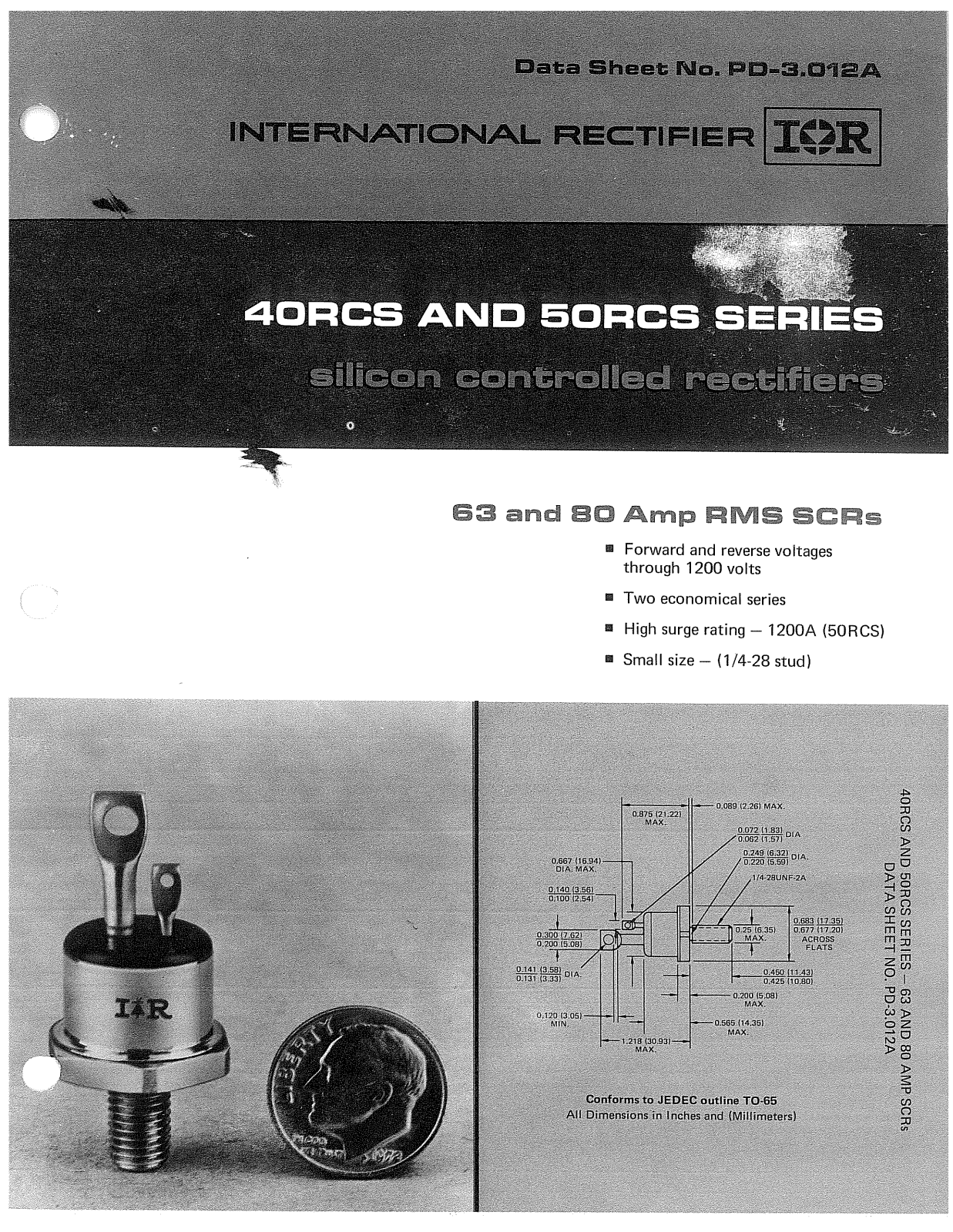 International Rectifier 40RCS Series, 50RCS Series Data Sheet