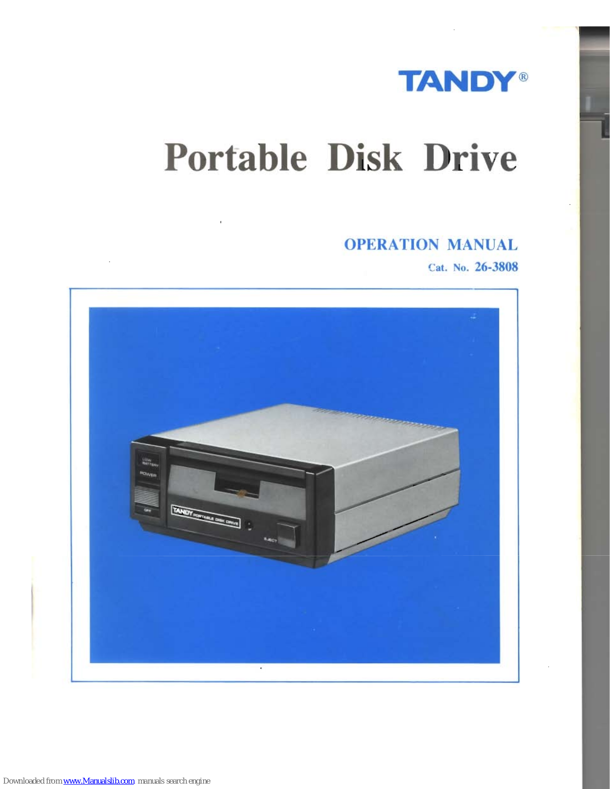 Tandy 26-3808 Operation Manual