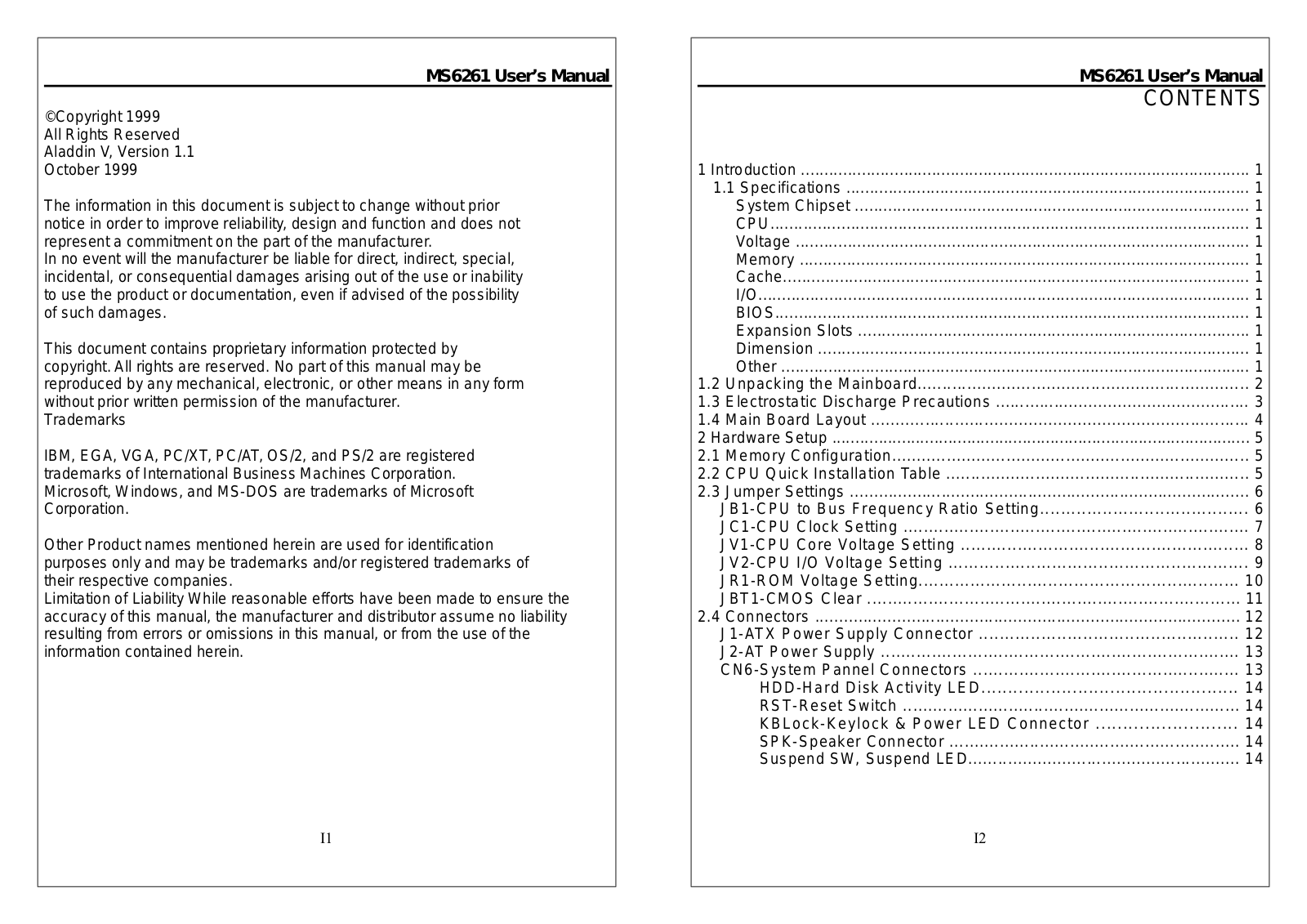 Matsonic MS6261 user guide