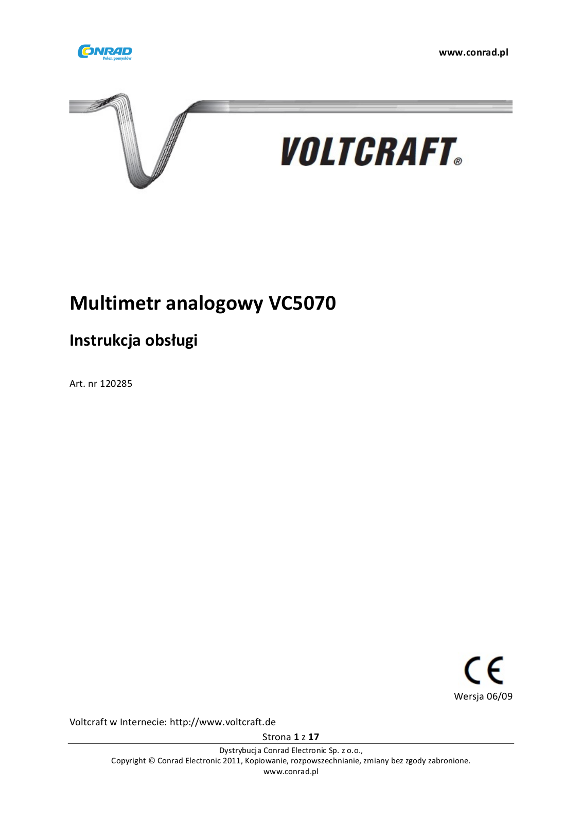 VOLTCRAFT VC5070 User guide