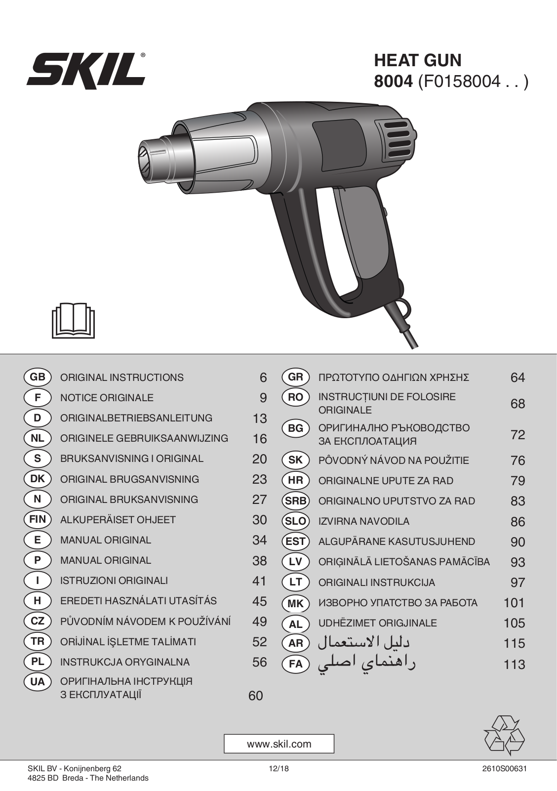 Skil 8004 Original Instructions Manual