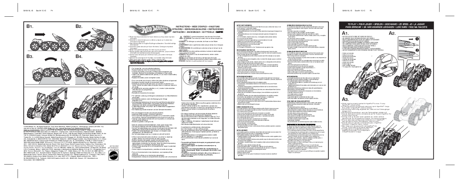 Fisher-Price G8159 Instruction Sheet