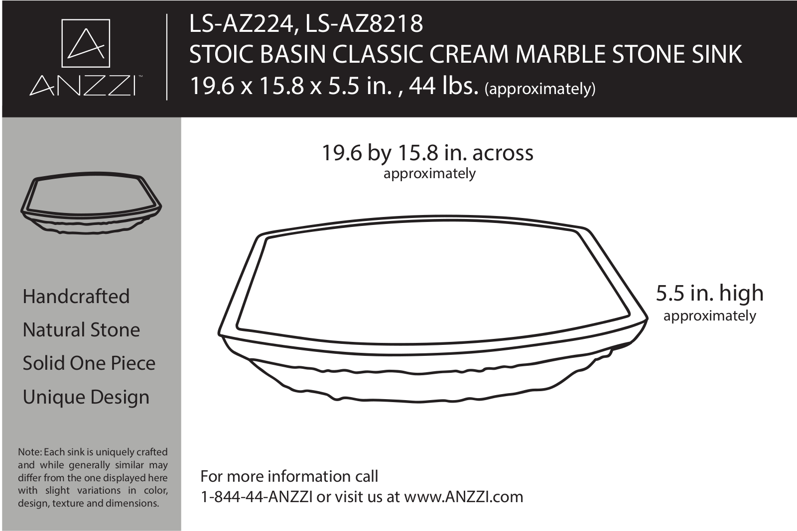 ANZZI BCYN1263 Dimensions - ManualMachine.com