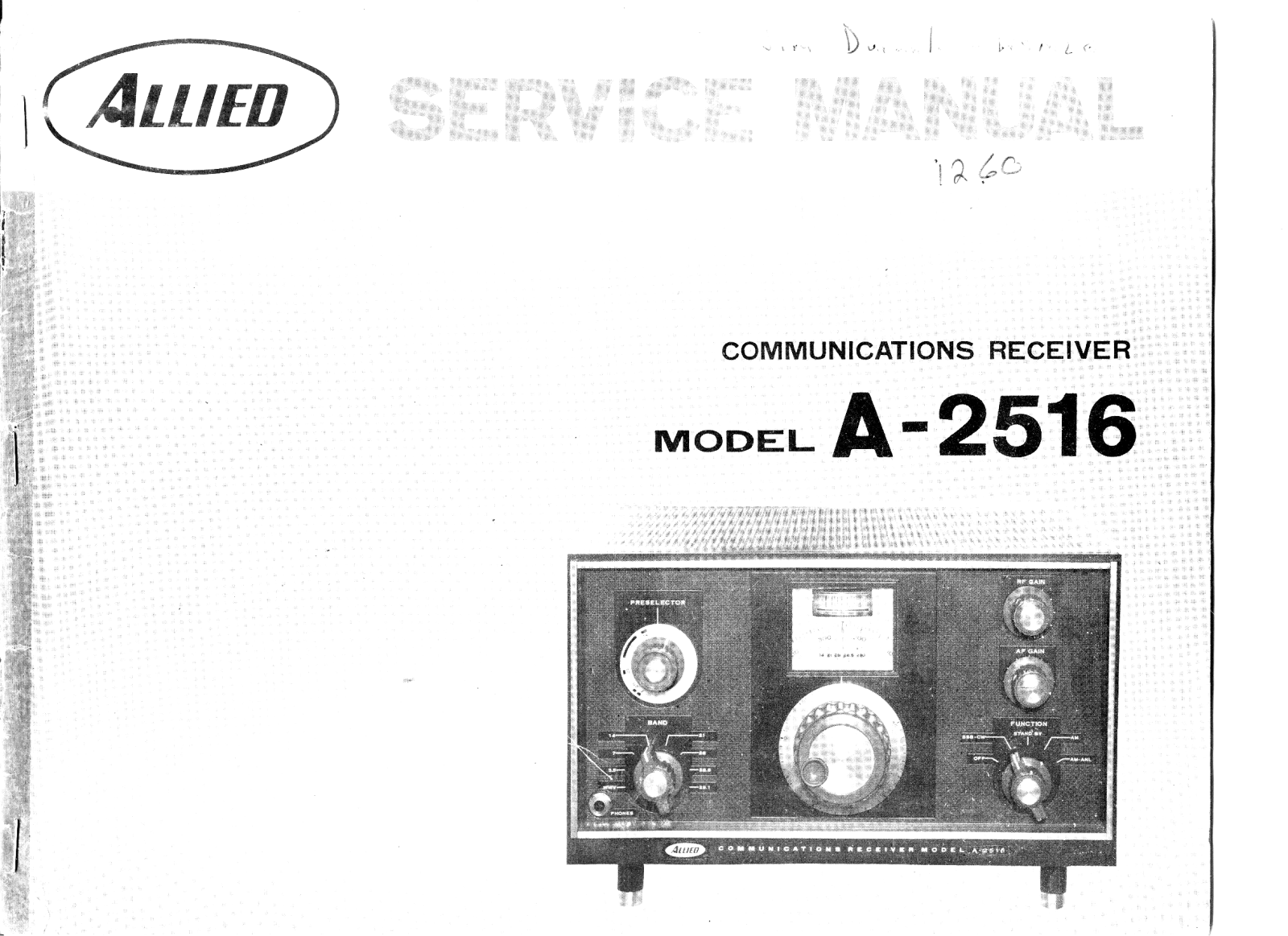 Allied Radio A-2516 Service manual