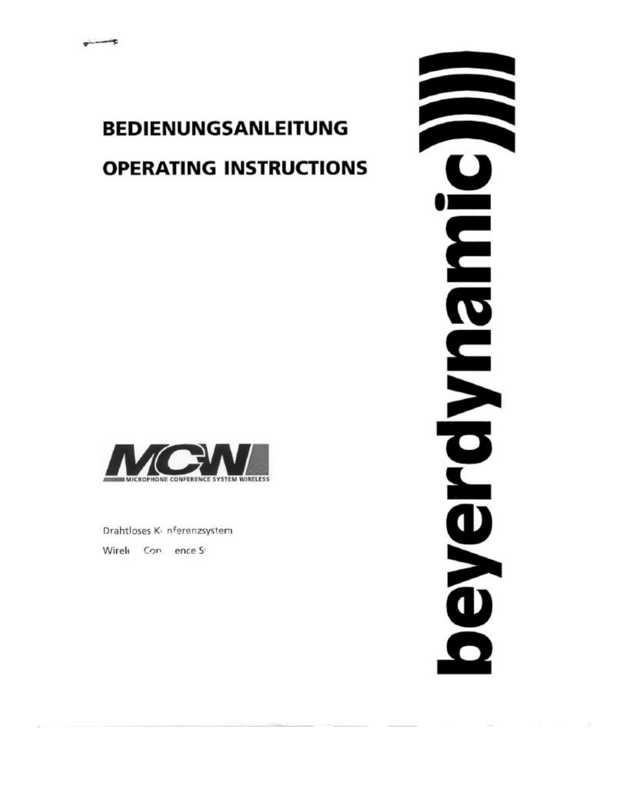 Beyerdynamic MCWSTATION-1 User Manual