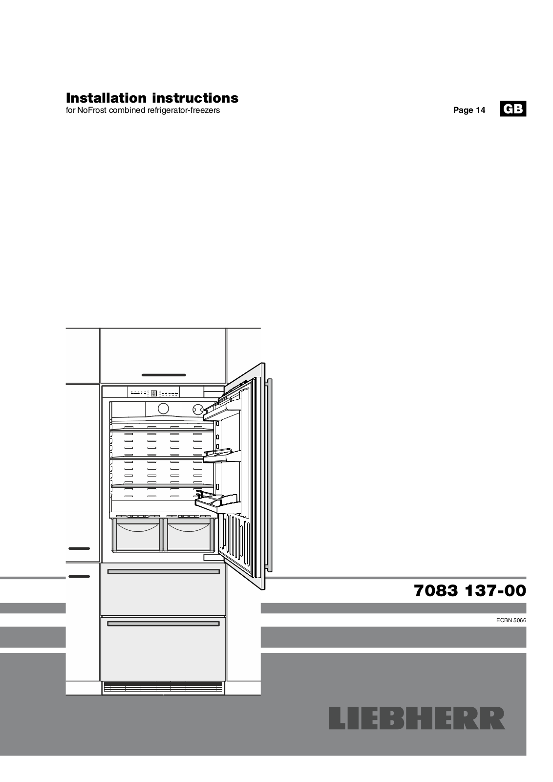 Liebherr ECBN5066RH Installation Guide