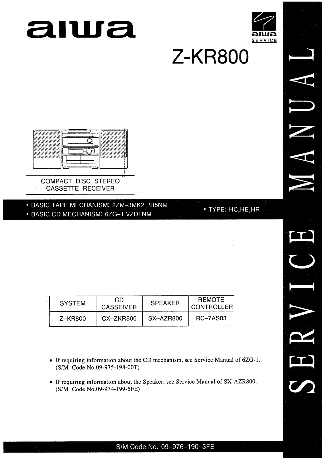 Aiwa Z-KR800 User Manual