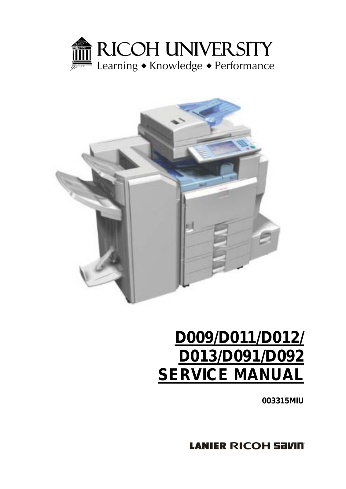 Ricoh 4001, d011, 012, d091, d092 Diagram