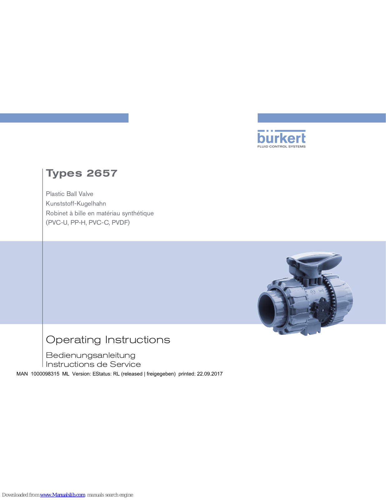 Burkert 2657 Operating Instructions Manual