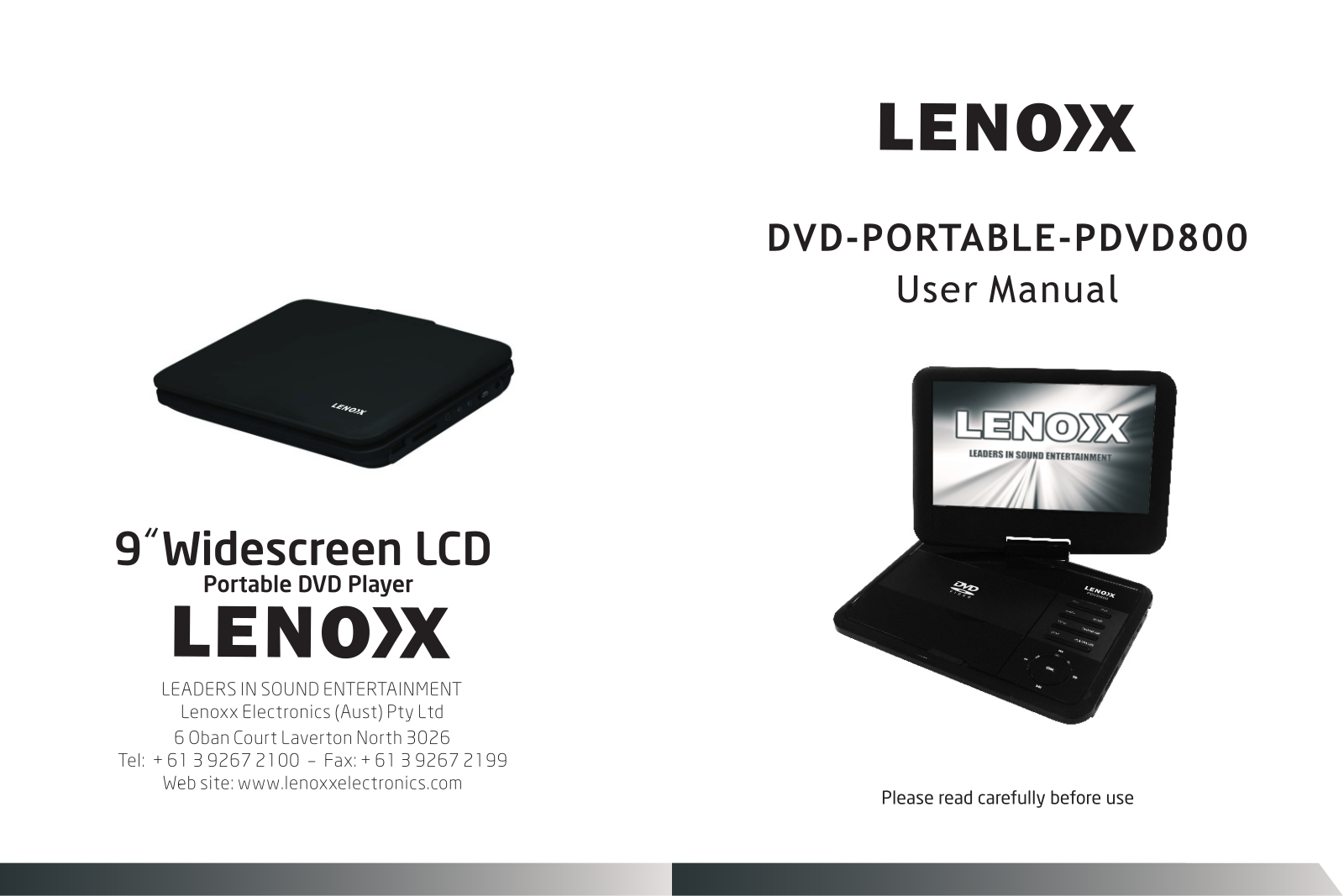 Lenoxx PDVD800 User Manual