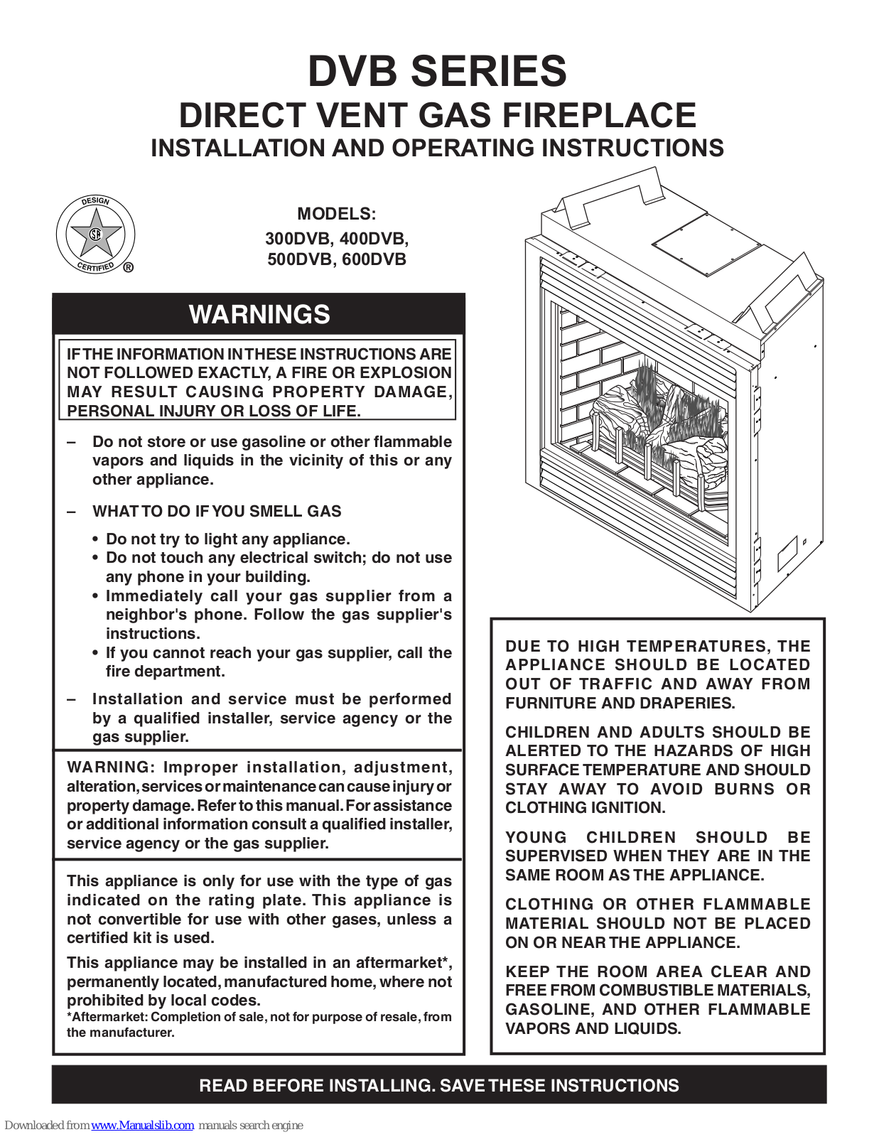 MHH 300DVB, 400DVB, 500DVB, 600DVB Installation Manual - ManualMachine.com