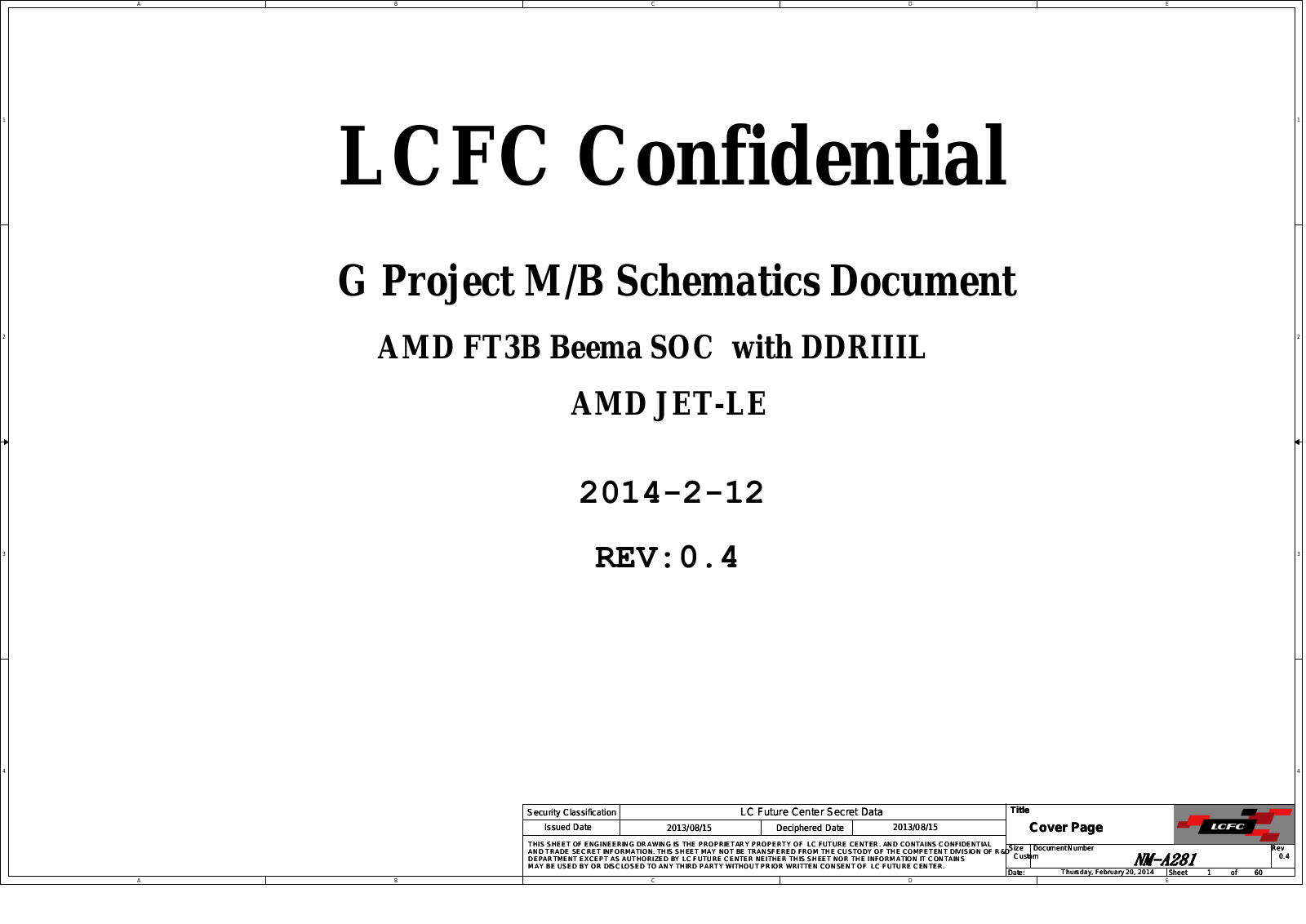 Compal NM-A281P ACLU5, NM-A281P ACLU6 Schematic