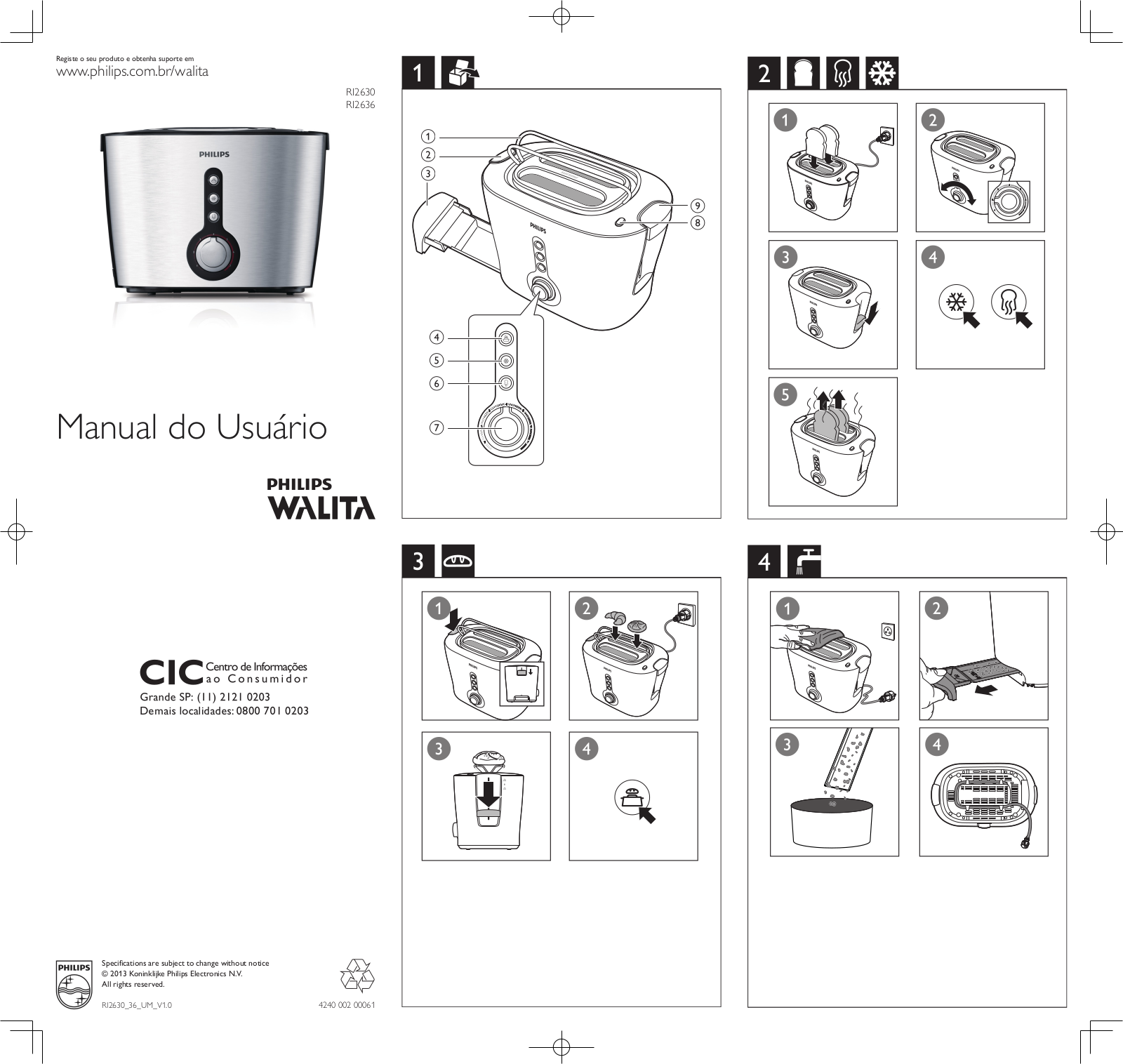 Philips RI2630, RI2636 User Manual