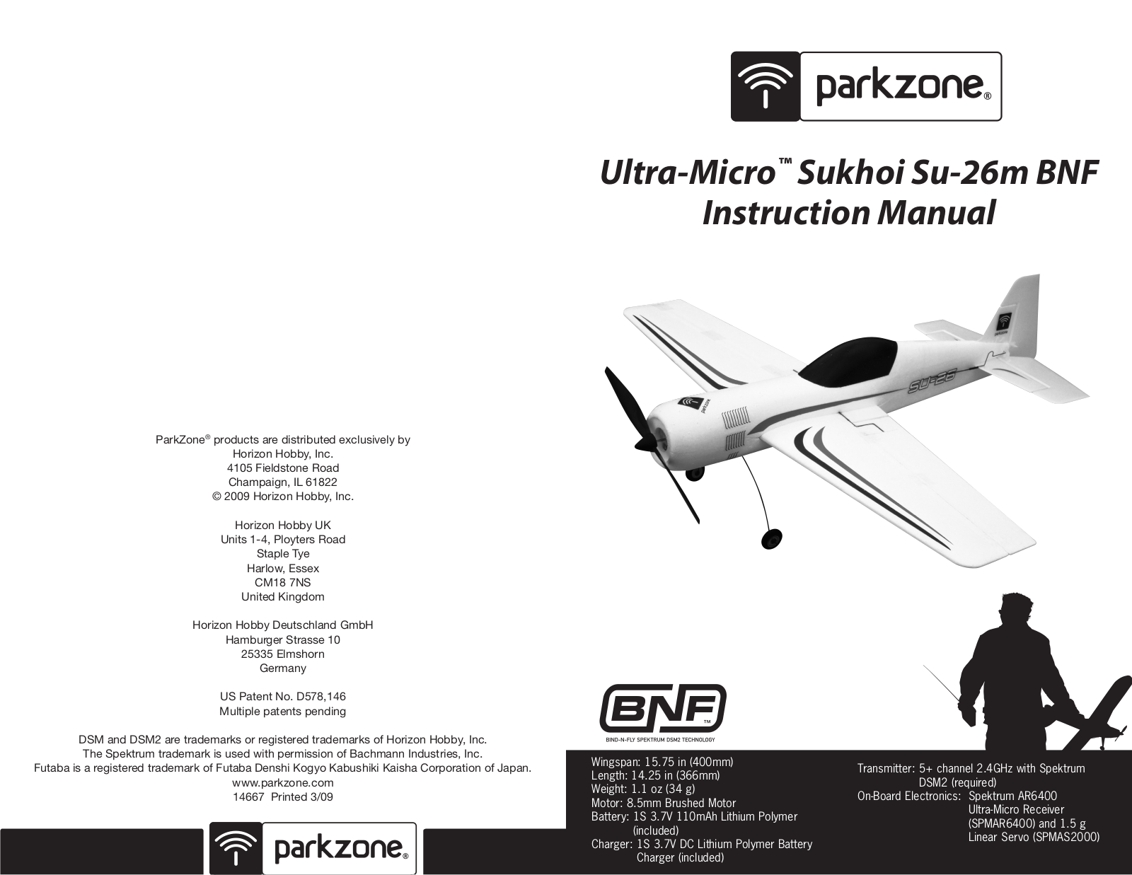 ParkZone PKZ3580 User Manual