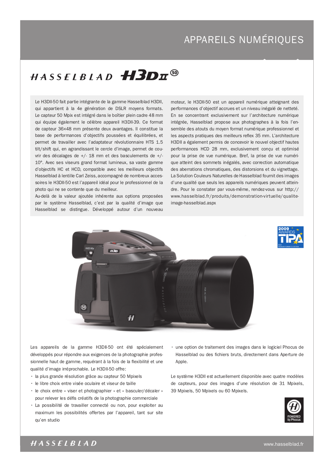 HASSELBLAD H3DII50 User Manual