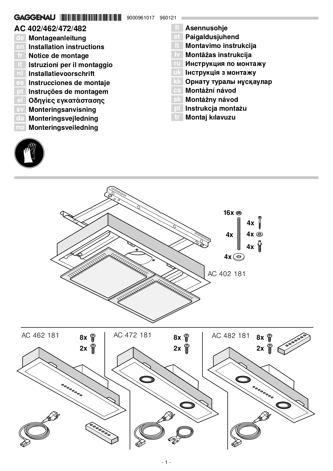 Gaggenau AC402181 User Manual