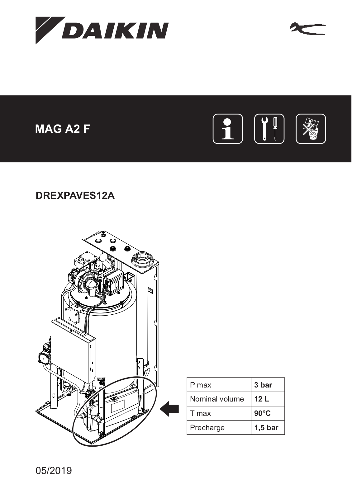 Daikin DREXPAVES12A Installation manuals