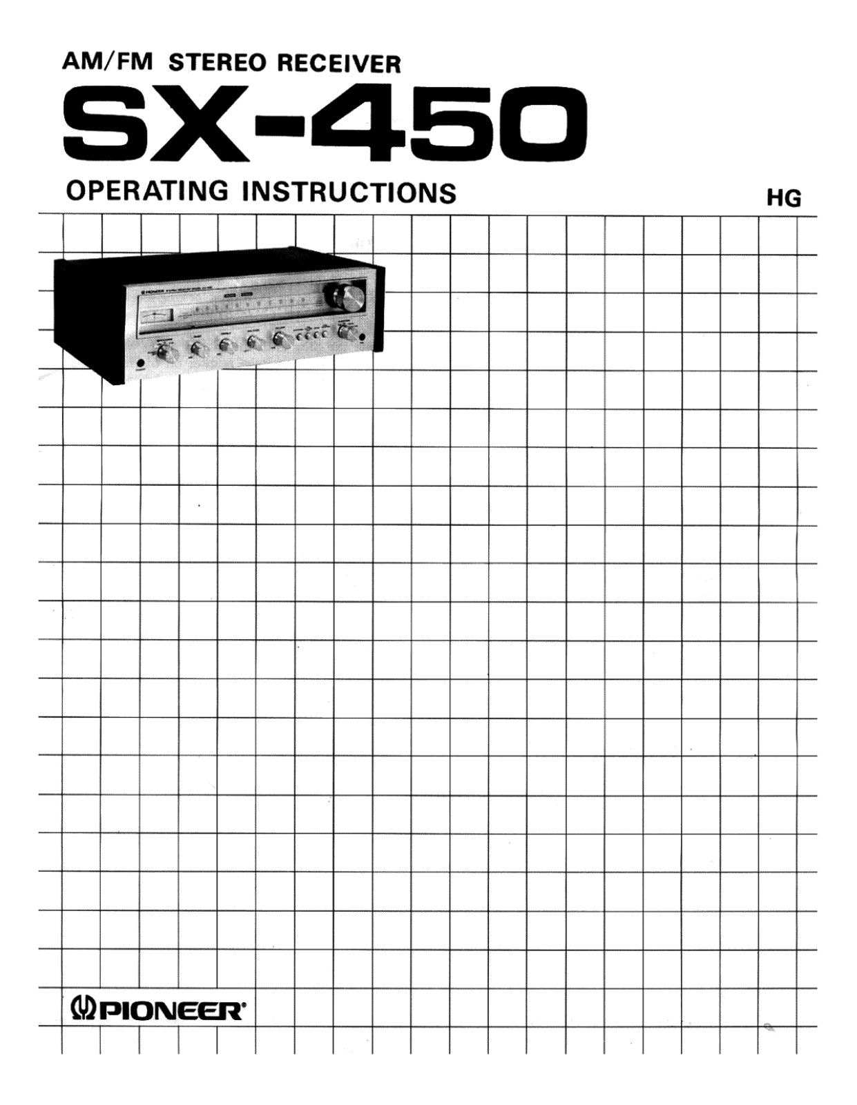 Pioneer sx-450 User Manual