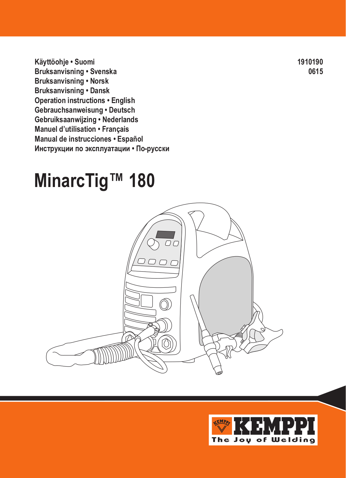 Kemppi MinarcTig 180 User Manual