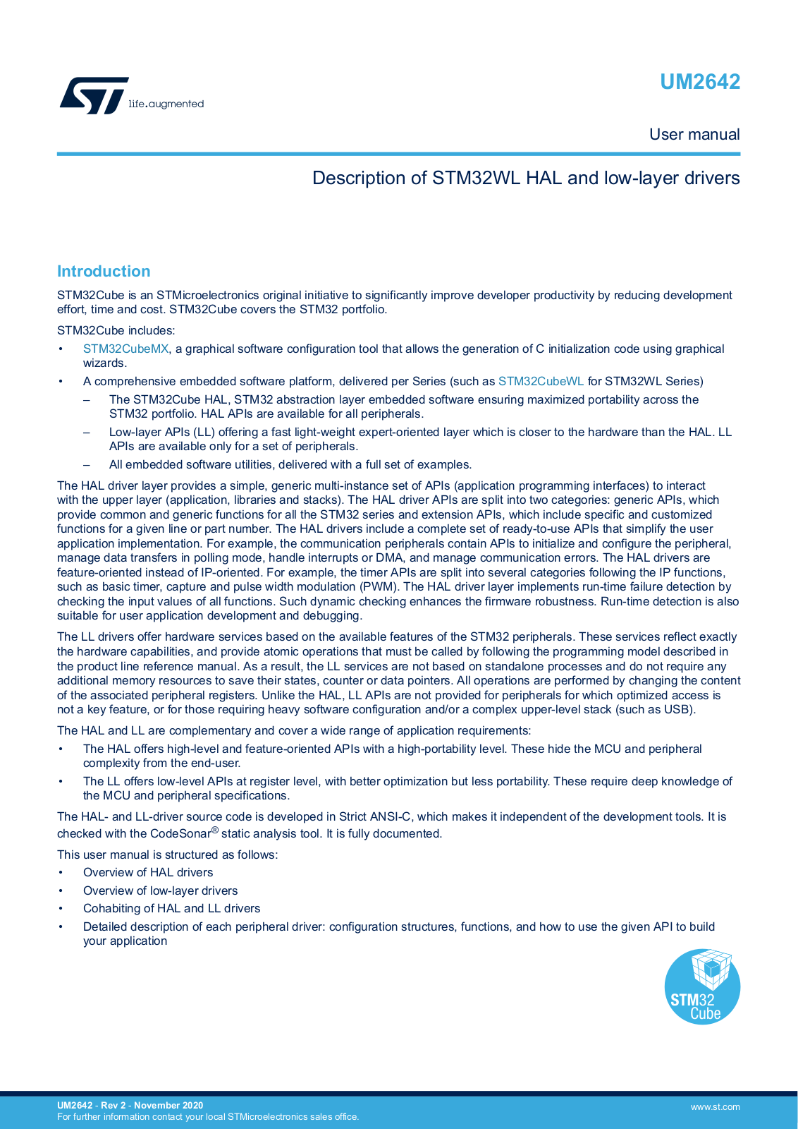 STMicroelectronics UM2642, STM32WL User Manual