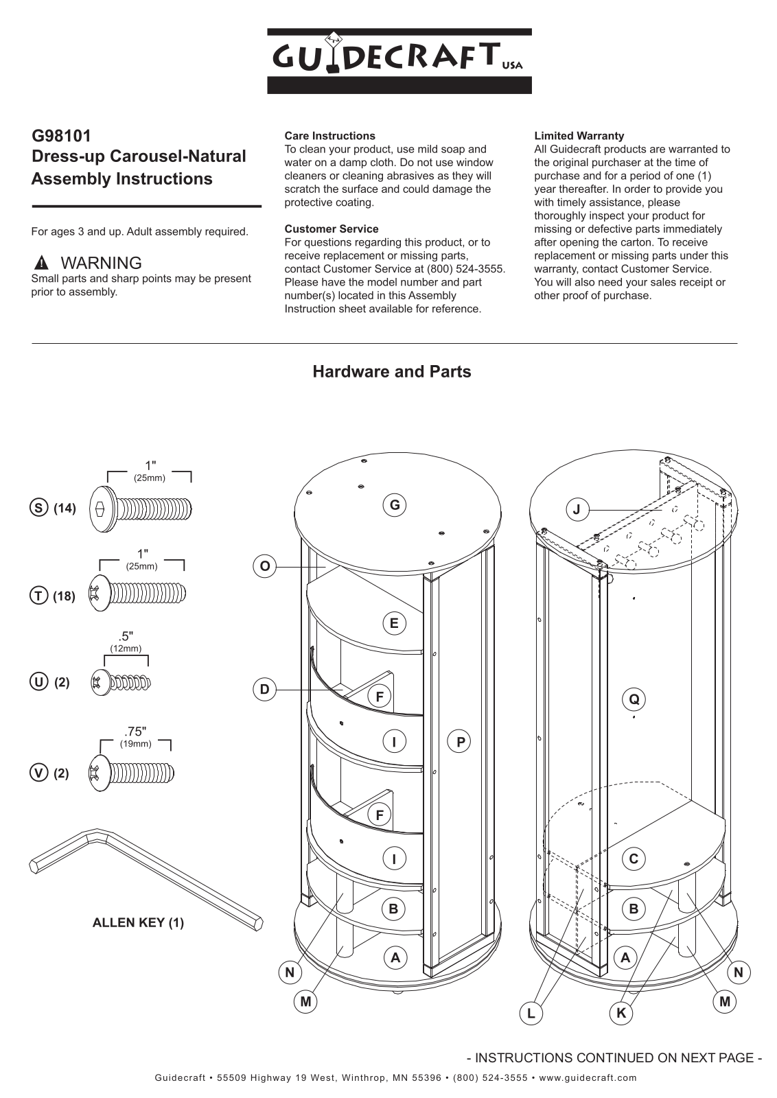 Guidecraft G98101 Assembly Guide