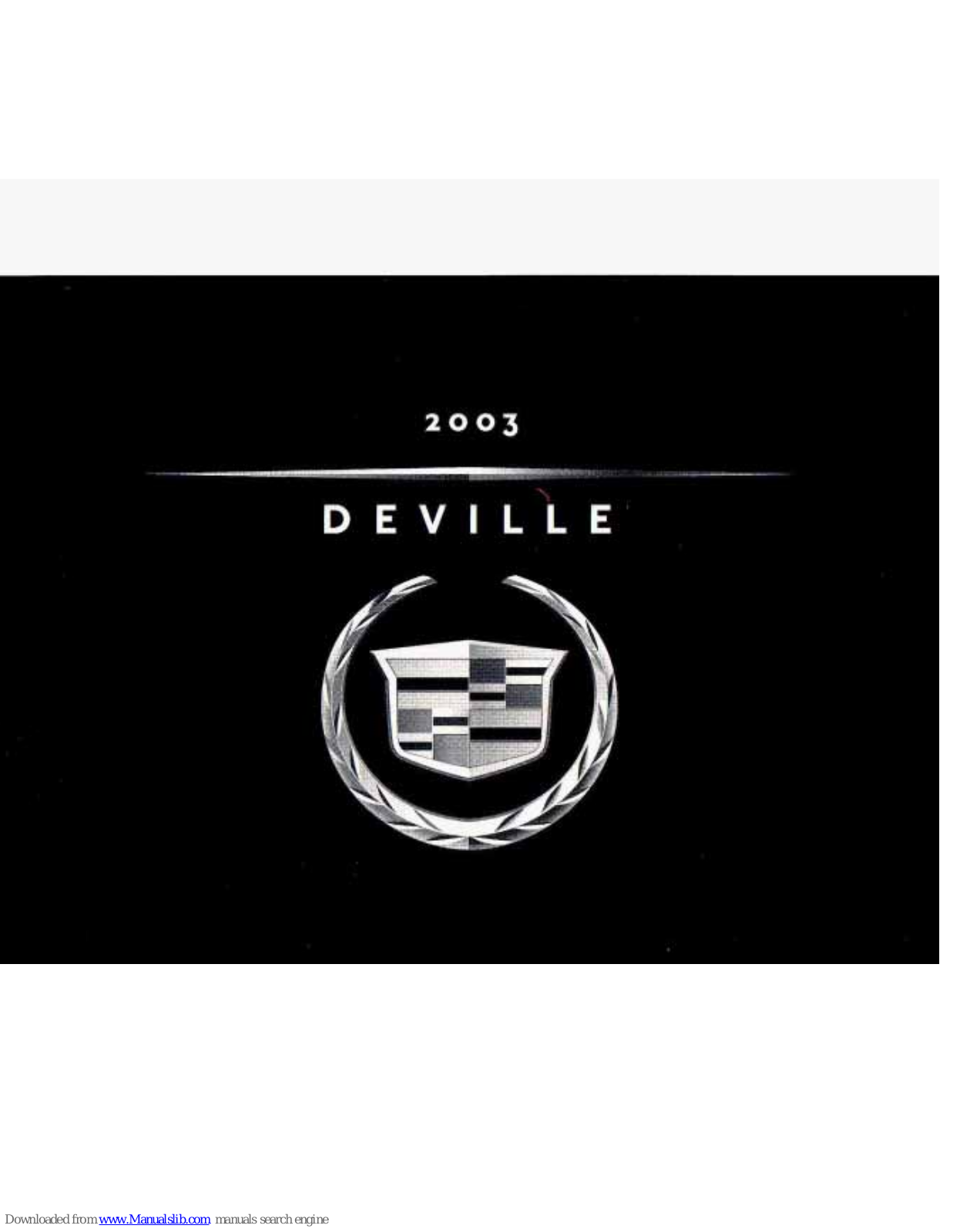 Cadillac 2003 DeVille Owner's Manual - ManualMachine.com