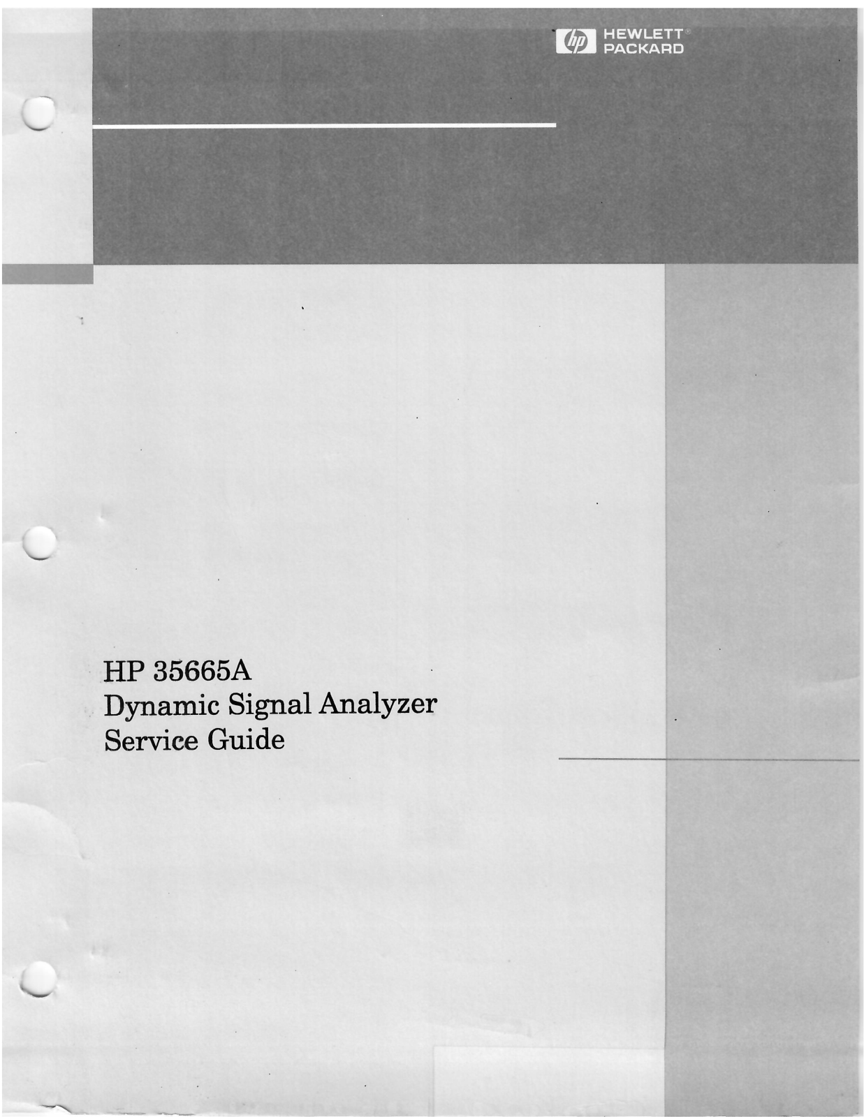 hp 35665A Service Manual