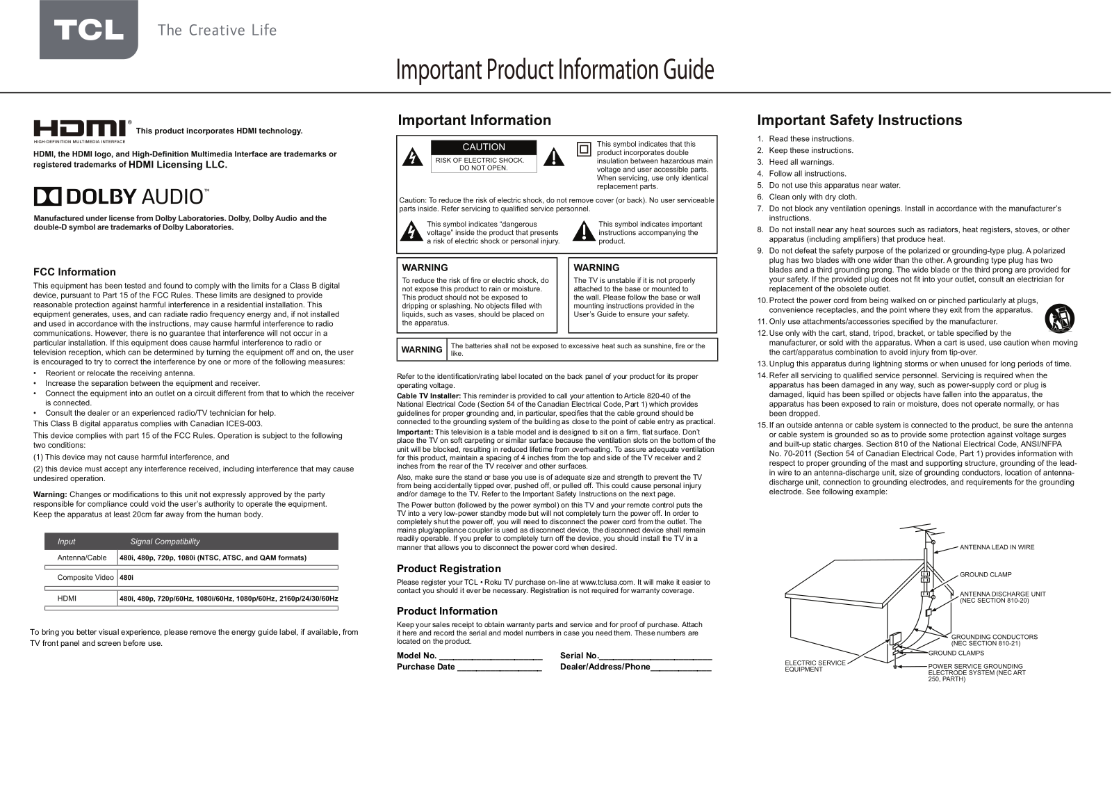 TTE Technology 49FP110 User Manual