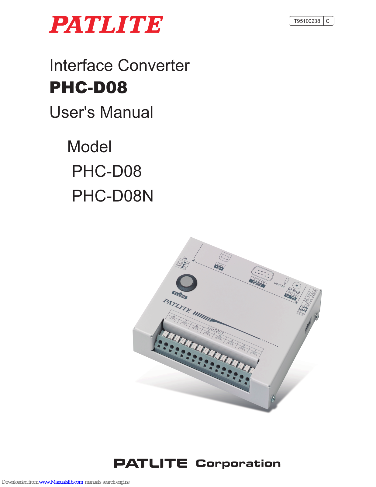 Patlite PHC-D08, PHC-D08N User Manual - ManualMachine.com
