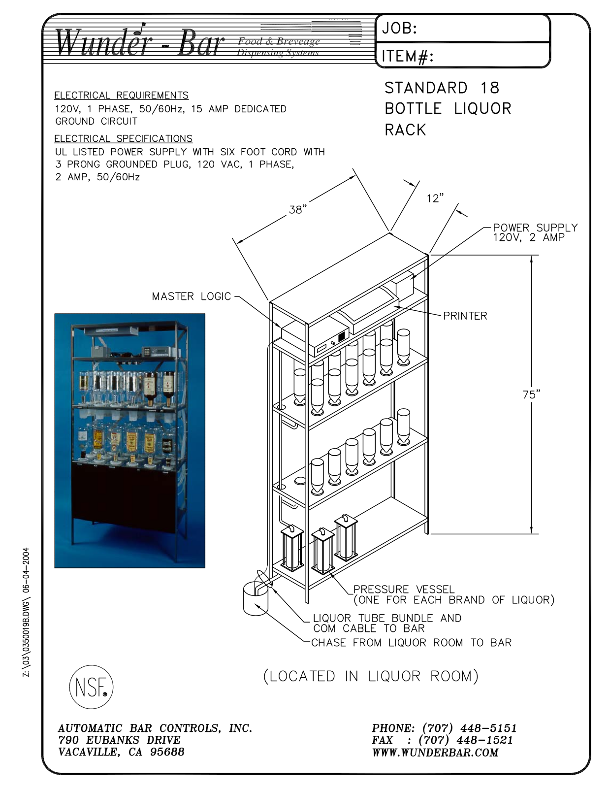 Wunder Bar STANDARD 18 User Manual