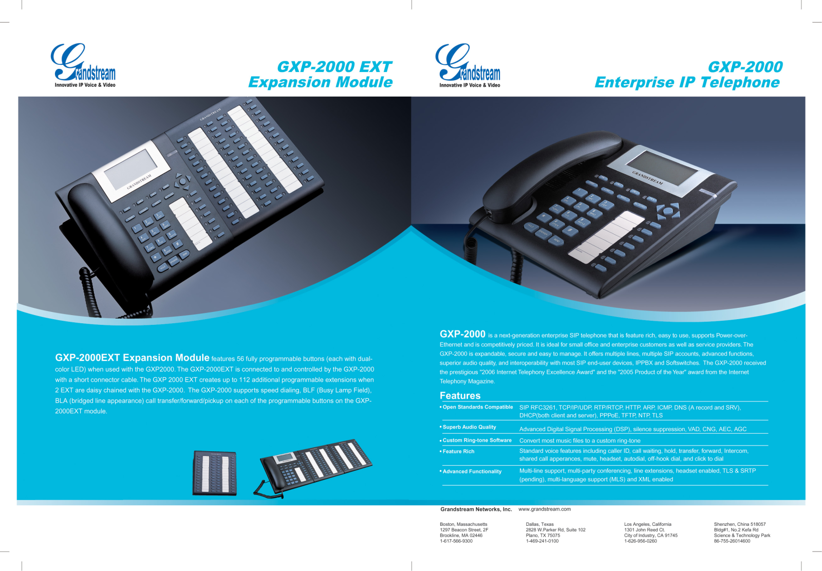 Grandstream GXP2000 DATASHEET